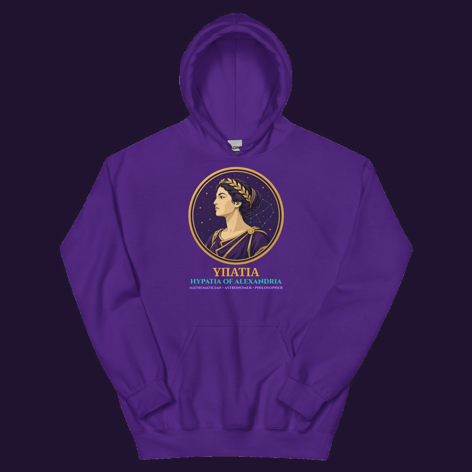 Hypatia of Alexandria Portrait Hoodie