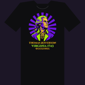 Jefferson Portrait Sunburst Organic Cotton Tee