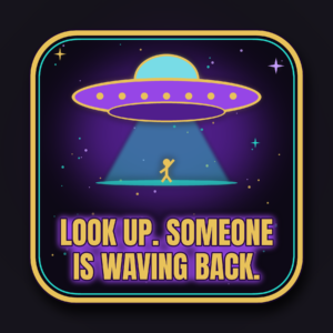 Look Up, Someone Is Waving Back UFO Magnet