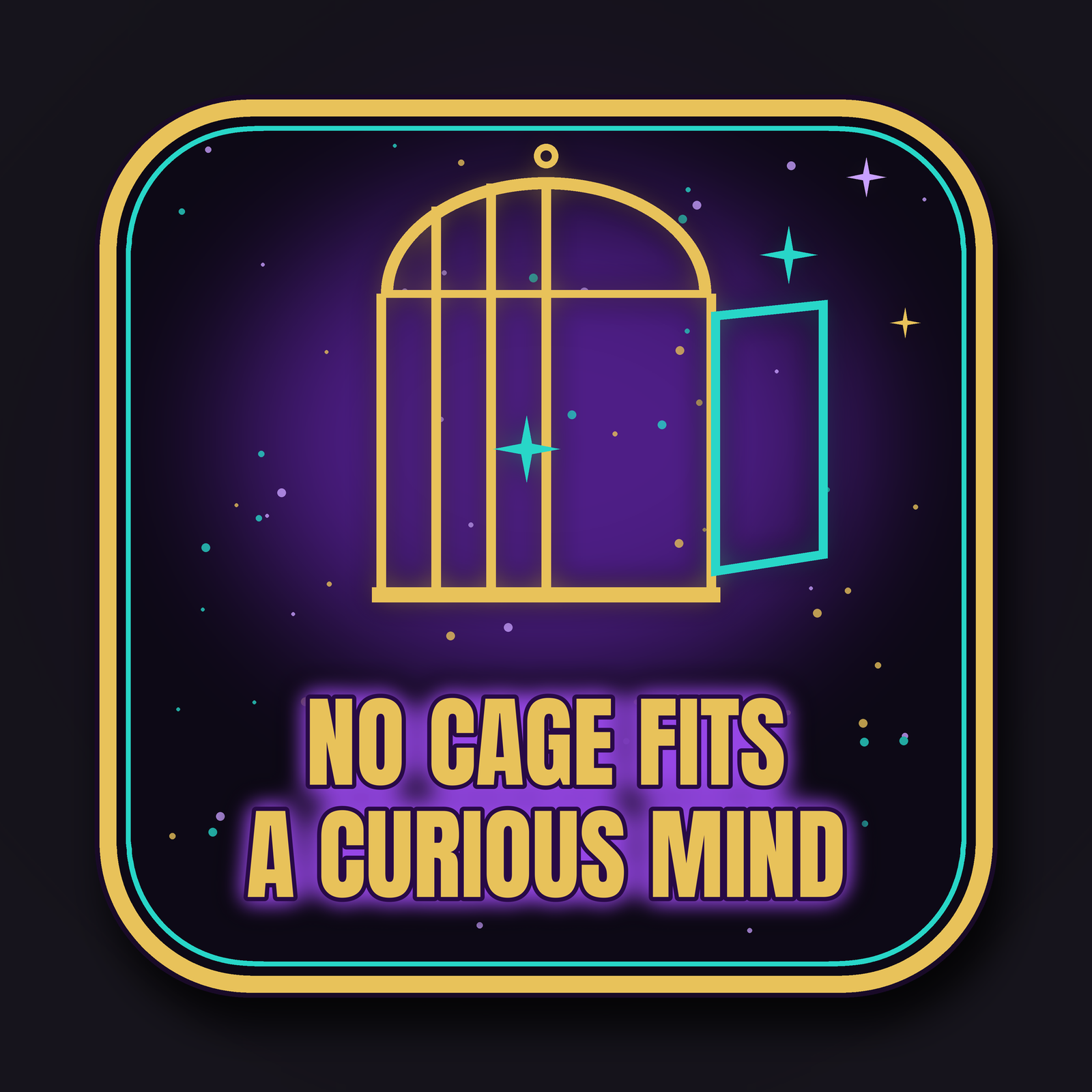No Cage Fits a Curious Mind Magnet