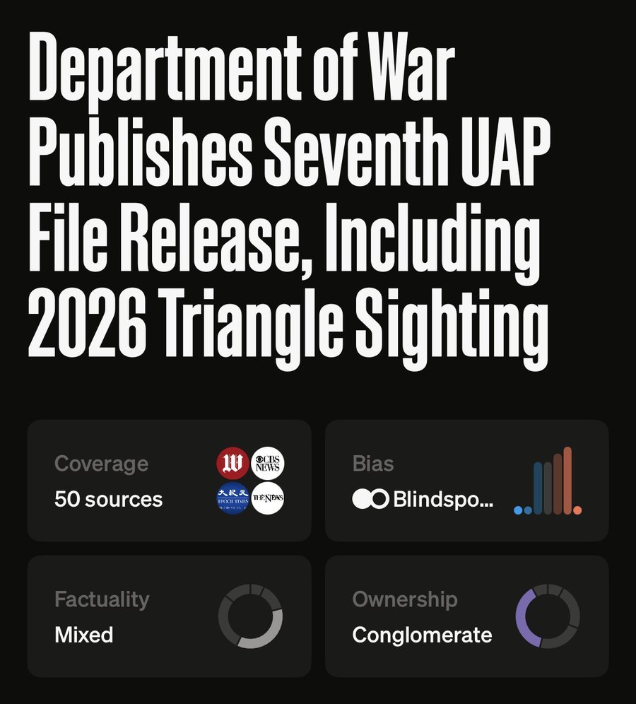 Department of War seventh UAP file release headline